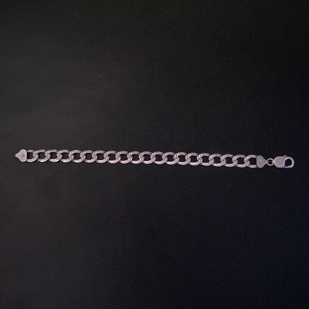 925 Italy silver cuban link bracelet